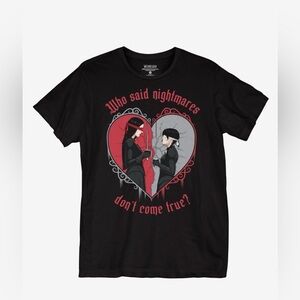 “Who Said Nightmares Don’t Come True” Black Graphic Tee- Size Medium New